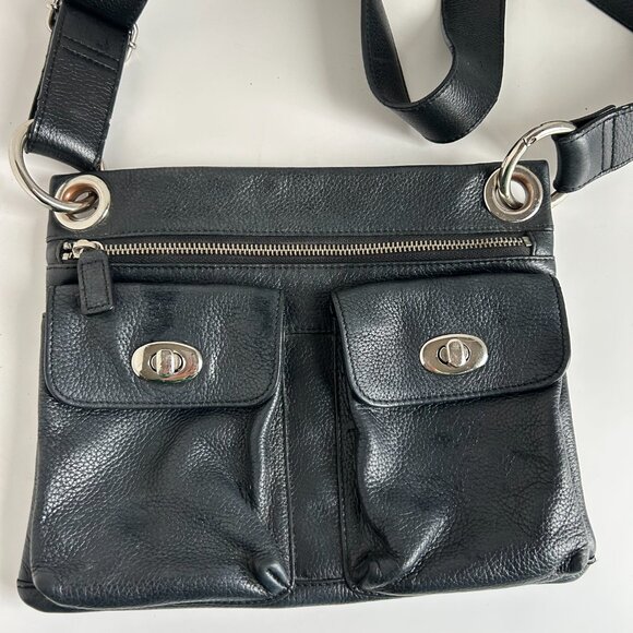 Danier Leather Crossbody Bag in Black - Picture 2 of 11